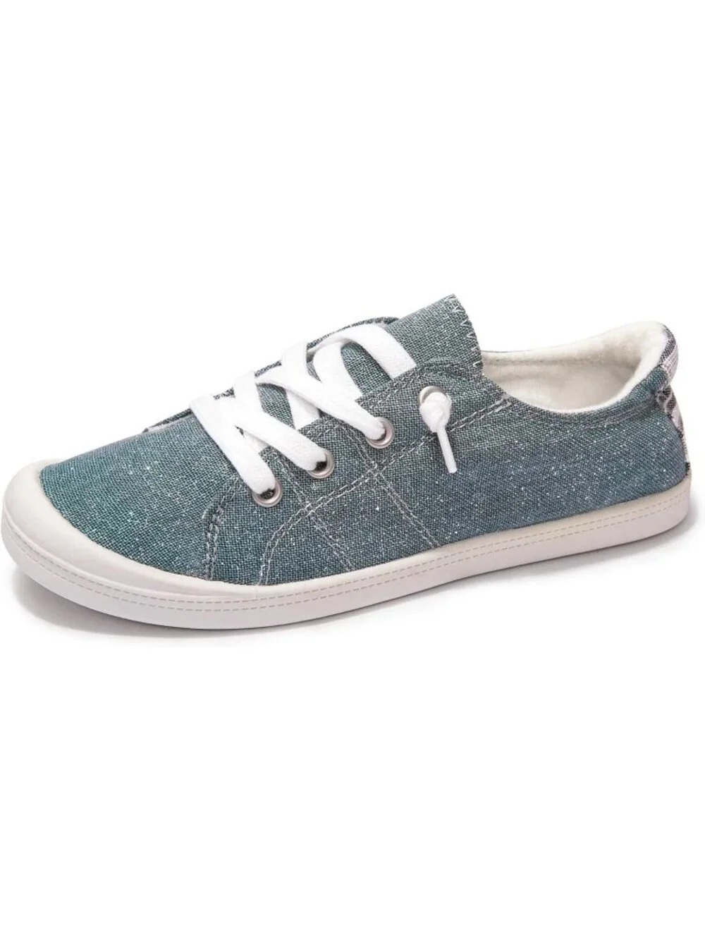 Women's Blue Jean Tennis Shoes Classic Canvas Low Top Athletic Running Sneakers
